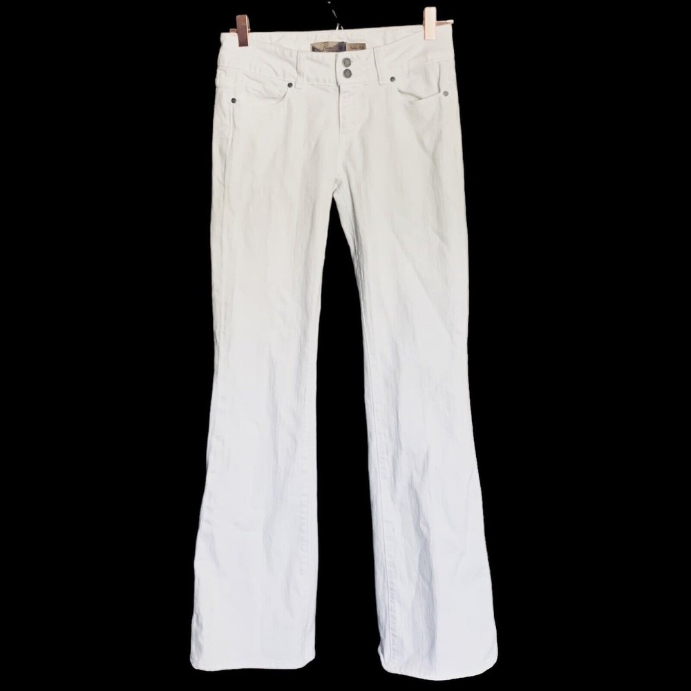 Paige Hidden Hills White Straight Leg Denim Jeans Tagged Sz 26 Fits 29 30.5